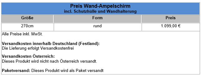 Wandampelschirm-Pl