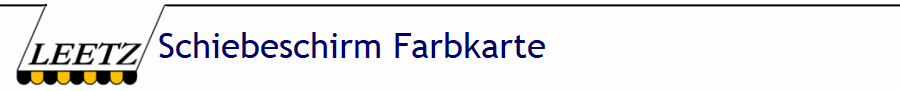 Schiebeschirm Farbkarte